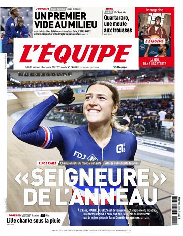 L’equipe du Samedi 15 Octobre 2022