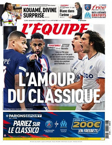 L’equipe du Dimanche 16 Octobre 2022