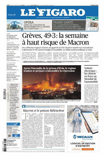 Le Figaro du Lundi 17 Octobre 2022