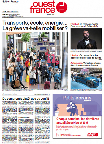 Ouest-France Édition France du Mardi 18 Octobre 2022