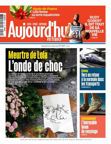 Aujourd’hui en France - 19 Octobre 2022