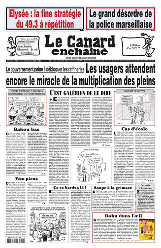 Le Canard enchaîné - 19 Octobre 2022