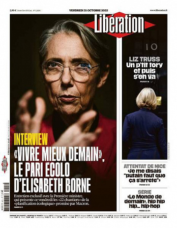 Libération du Vendredi 21 Octobre 2022