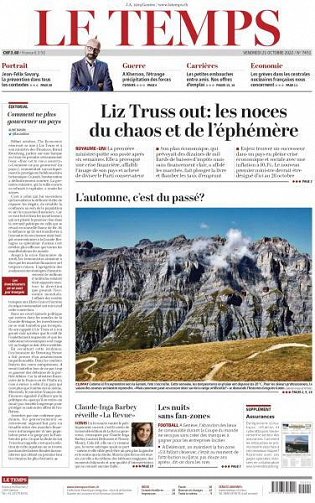 Le Temps - 21 Octobre 2022