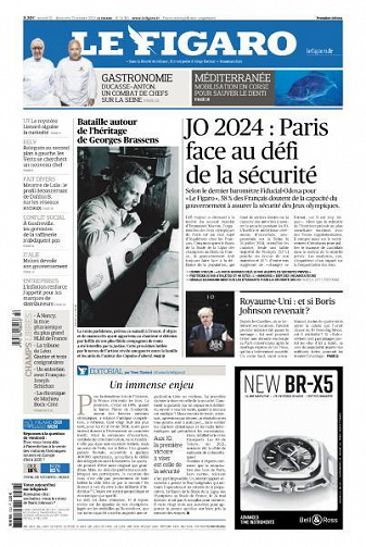 Le Figaro du Samedi 22 et Dimanche 23 Octobre 2022