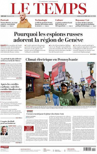Le Temps - 24 Octobre 2022