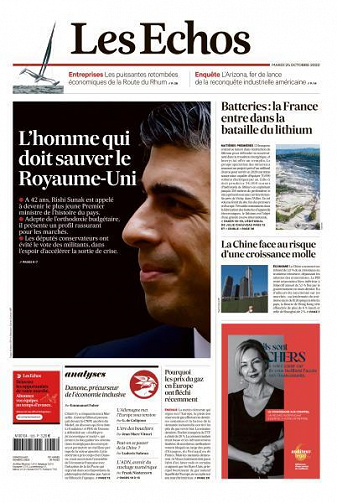 Les Echos du Mardi 25 Octobre 2022