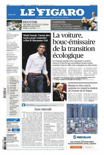 Le Figaro du Mardi 25 Octobre 2022