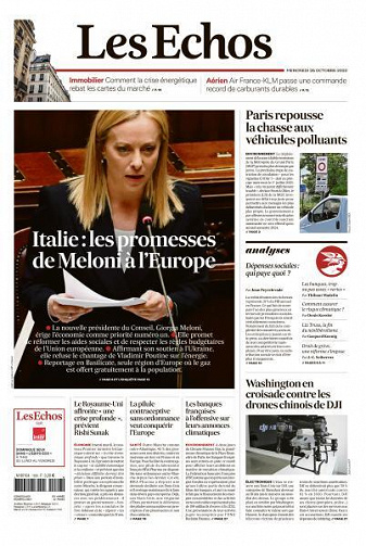 Les Echos du Mercredi 26 Octobre 2022