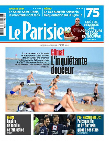 Le Parisien du Mercredi 26 Octobre 2022
