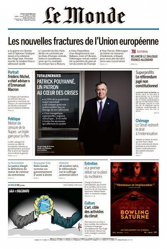 Le Monde du Jeudi 27 Octobre 2022