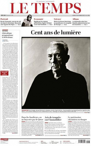 Le Temps - 27 Octobre 2022