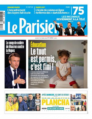 Le Parisien du Jeudi 27 Octobre 2022