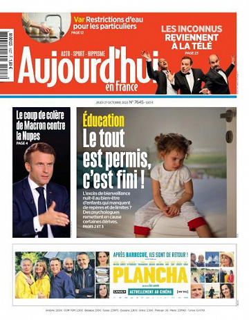 Aujourd’hui en France - 27 Octobre 2022