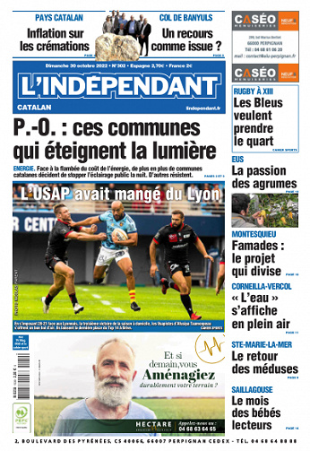 L'indépendant Catalan du Dimanche 30 Octobre 2022