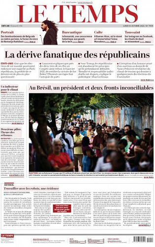 Le Temps - 31 Octobre 2022