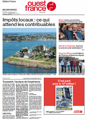 Ouest-France Édition France du Mardi 1er Novembre 2022