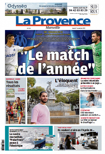 La Provence Marseille du Mardi 1er Novembre 2022