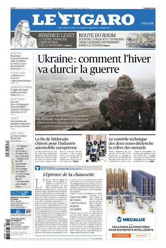 Le Figaro du Mercredi 2 Novembre 2022