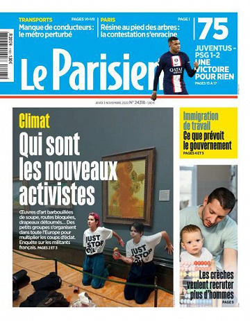Le Parisien du Jeudi 3 Novembre 2022