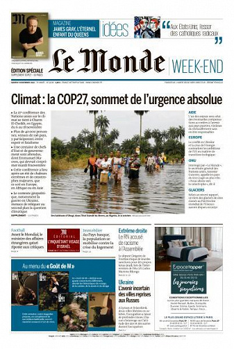 Le Monde du Samedi 5 Novembre 2022