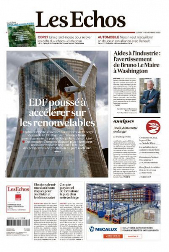 Les Echos du Lundi 7 Novembre 2022