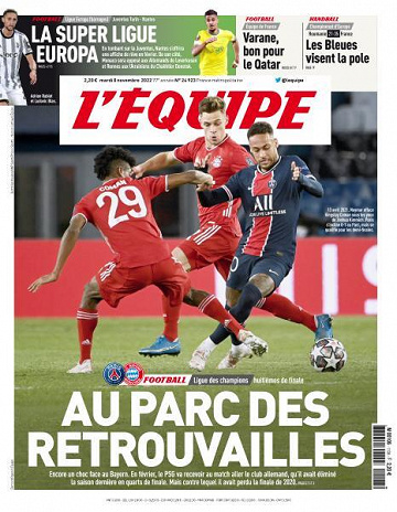 L’equipe du Mardi 8 Novembre 2022