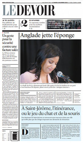 Le Devoir du Mardi 8 Novembre 2022