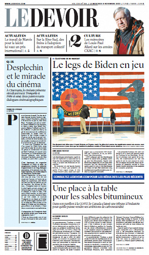 Le Devoir du Mercredi 9 Novembre 2022