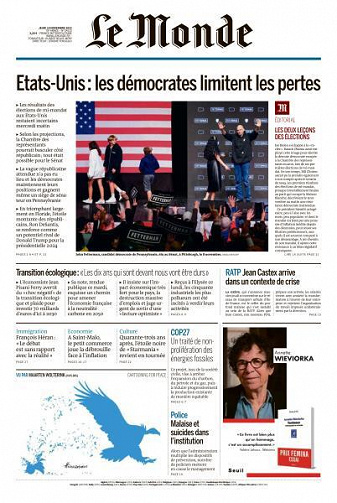 Le Monde du Jeudi 10 Novembre 2022