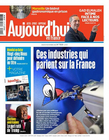 Aujourd’hui en France - 10 Novembre 2022