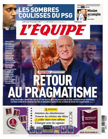 L’equipe du Jeudi 10 Novembre 2022