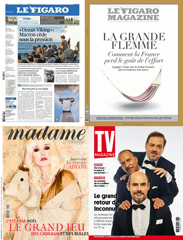 Pack Le Figaro et ses 3 suppléments - Vendredi 11 Novembre 2022