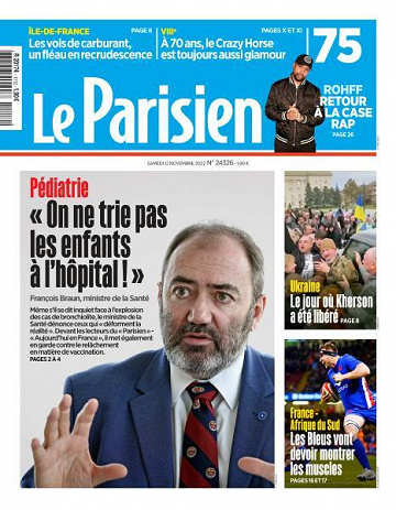 Le Parisien du Samedi 12 Novembre 2022