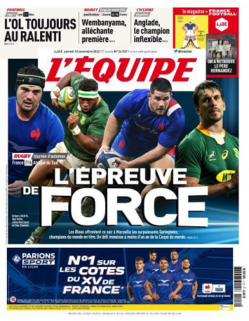 L’equipe du Samedi 12 Novembre 2022