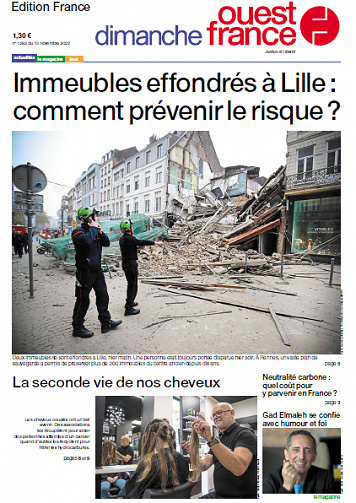 Ouest-France Édition France du Dimanche 13 Novembre 2022