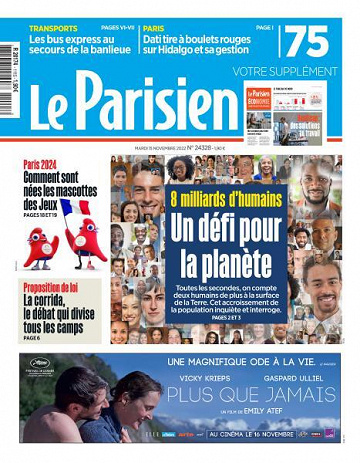 Le Parisien du Mardi 15 Novembre 2022
