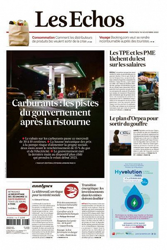 Les Echos du Mercredi 16 Novembre 2022