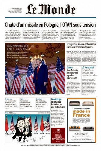 Le Monde du Jeudi 17 Novembre 2022
