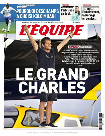 L’equipe du Jeudi 17 Novembre 2022