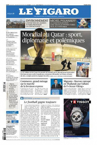 Le Figaro du Samedi 19 et Dimanche 20 Novembre 2022