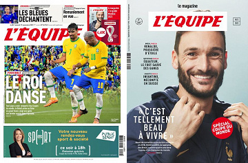 Pack L’Equipe + L’Equipe Magazine - Samedi 19 Novembre 2022