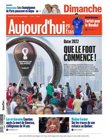 Aujourd’hui en France - 20 Novembre 2022