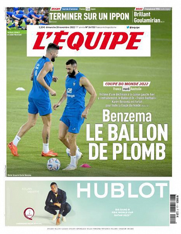 L’equipe du Dimanche 20 Novembre 2022