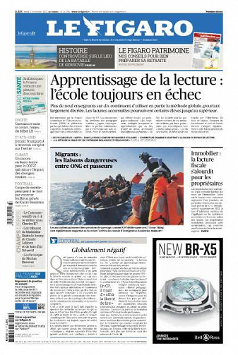 Le Figaro du Lundi 21 Novembre 2022