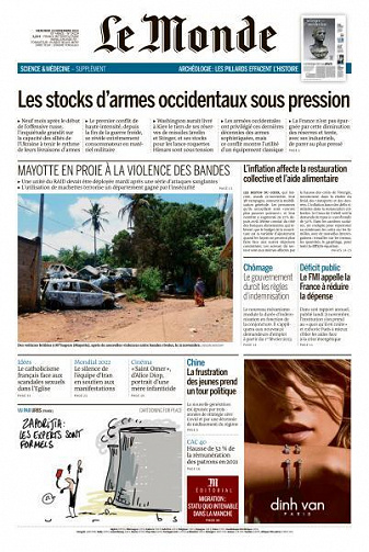 Le Monde du Mercredi 23 Novembre 2022