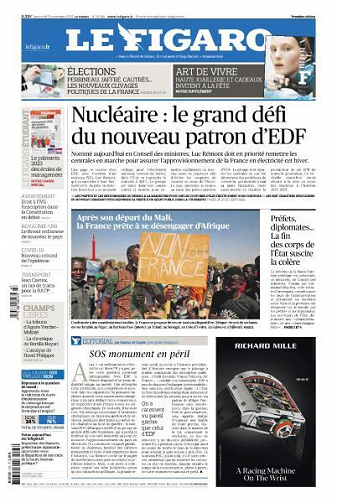 Le Figaro du Mercredi 23 Novembre 2022