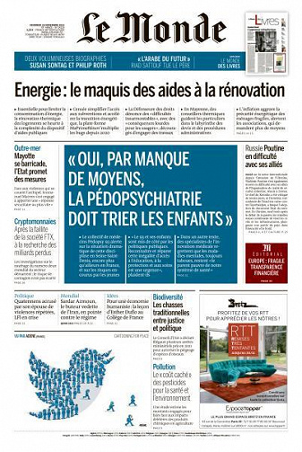 Le Monde du Vendredi 25 Novembre 2022