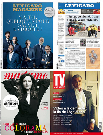 Pack Le Figaro et ses 3 suppléments - Vendredi 25 Novembre 2022