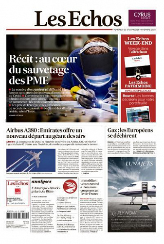 Les Echos du Vendredi 25 Novembre 2022